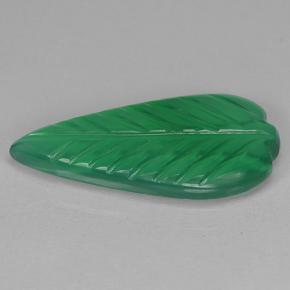 Agata naturale verde da 3,14 ct, taglio fiore, trasparente