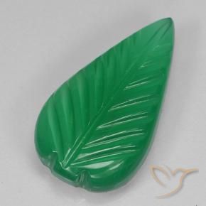 Agata Verde medio naturale da 3.87 ct, Taglio a fiore, Traslucido