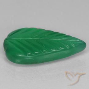 Agata Verde medio naturale da 3.87 ct, Taglio a fiore, Traslucido
