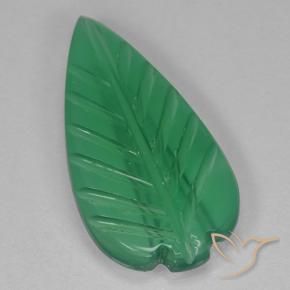 Agata Verde medio naturale da 2.41 ct, Taglio a fiore, Trasparente