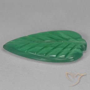 Agata Verde medio naturale da 2.41 ct, Taglio a fiore, Trasparente