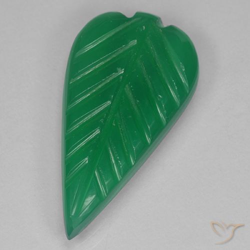 Agata Verde caldo naturale da 3.23 ct, Taglio a fiore, Traslucido