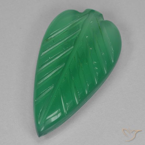 2.97ct Naturale Verde medio Agata, Taglio a fiore, Trasparente
