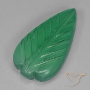 Agata Verde medio naturale da 2.97 ct, Taglio a fiore, Trasparente