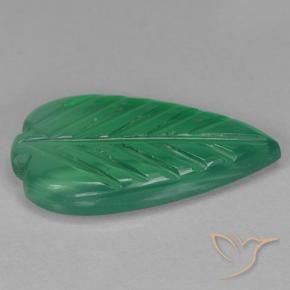 Agata Verde medio naturale da 2.97 ct, Taglio a fiore, Trasparente