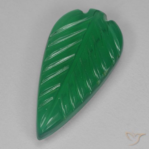 3.75ct Naturale Verde medio Agata, Taglio a fiore, Traslucido