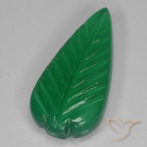 Agata Verde medio naturale da 3.75 ct, Taglio a fiore, Traslucido