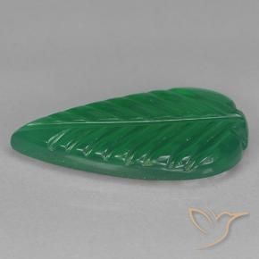 Agata Verde medio naturale da 3.75 ct, Taglio a fiore, Traslucido