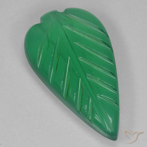Agata Verde medio naturale da 2.62 ct, Taglio a fiore, Trasparente