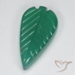Agata Verde medio naturale da 4.01 ct, Taglio a fiore, Traslucido