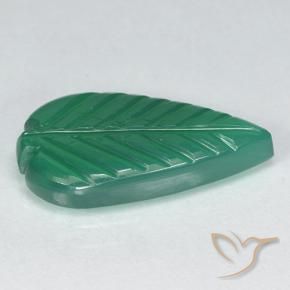 Agata Verde medio naturale da 4.01 ct, Taglio a fiore, Traslucido