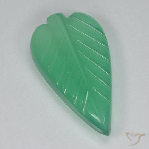 Agata Verde scuro naturale da 3.39 ct, Taglio a fantasia, Trasparente