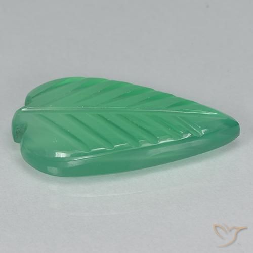 Agata Verde scuro naturale da 3.39 ct, Taglio a fantasia, Trasparente