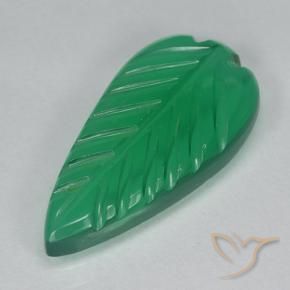 Agata Verde medio naturale da 3.72 ct, Taglio a fiore, Traslucido
