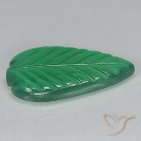 Agata Verde medio naturale da 3.72 ct, Taglio a fiore, Traslucido