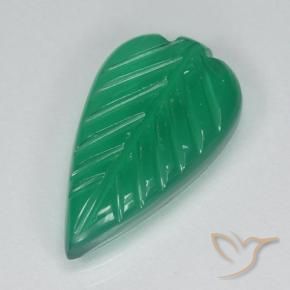 Agata Verde medio naturale da 3.59 ct, Taglio a fiore, Traslucido