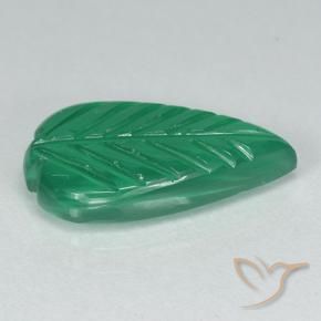 Agata Verde medio naturale da 3.59 ct, Taglio a fiore, Traslucido