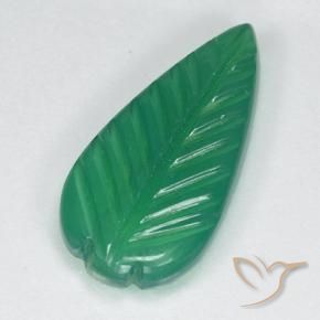 Agata Verde medio naturale da 3.14 ct, Taglio a fiore, Traslucido
