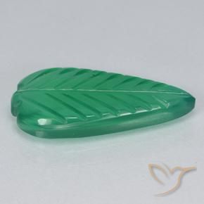 Agata Verde medio naturale da 3.24 ct, Taglio a fiore, Traslucido