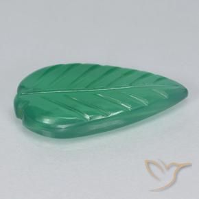 Agata Verde medio naturale da 3.09 ct, Taglio a fiore, Traslucido