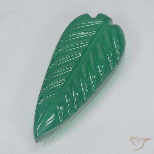 3.49ct Naturale Verde caldo Agata, Taglio a fiore, Traslucido