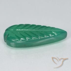 Agata Verde caldo naturale da 3.49 ct, Taglio a fiore, Traslucido