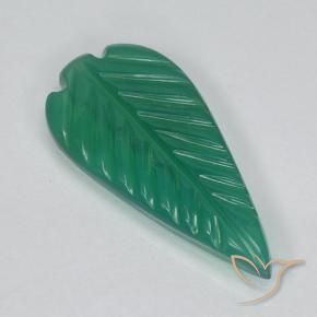 Agata Verde medio naturale da 2.09 ct, Taglio a fiore, Traslucido