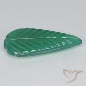 Agata Verde medio naturale da 2.09 ct, Taglio a fiore, Traslucido