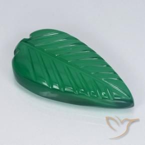 Agata Verde caldo naturale da 4.56 ct, Taglio a fiore, Traslucido