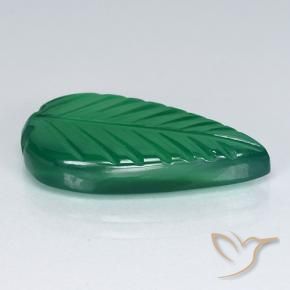 Agata Verde caldo naturale da 4.56 ct, Taglio a fiore, Traslucido