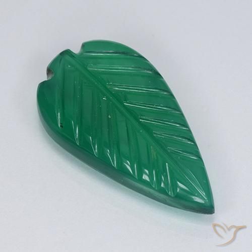 Agata Verde caldo naturale da 5.27 ct, Taglio a fantasia, Traslucido