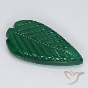 Agata Verde foresta naturale da 3.17 ct, Taglio a fiore, Traslucido