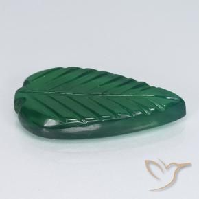 Agata Verde foresta naturale da 3.17 ct, Taglio a fiore, Traslucido