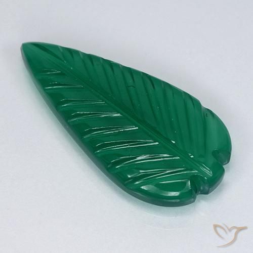 3.17ct Naturale Verde medio intenso Agata, Taglio a fantasia, Traslucido, Photo A