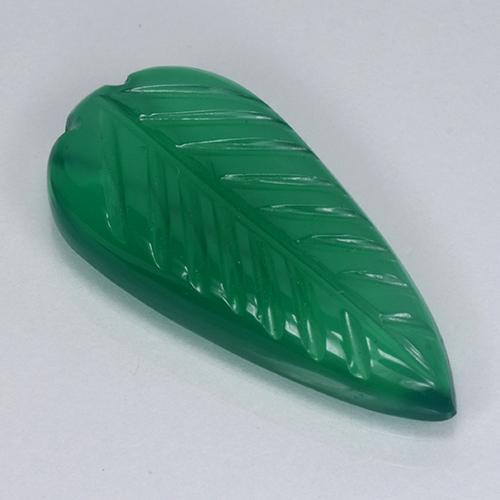 Agata naturale verde da 3,07 ct, forma fantasia, traslucido