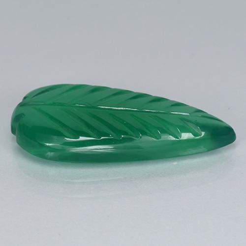 Agata naturale verde da 3,07 ct, forma fantasia, traslucido