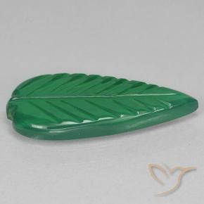 Agata Verde medio naturale da 3.24 ct, Taglio a fiore, Traslucido
