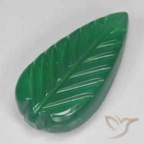 Agata Verde caldo naturale da 3.98 ct, Taglio a fiore, Traslucido