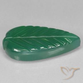 Agata Verde caldo naturale da 3.98 ct, Taglio a fiore, Traslucido