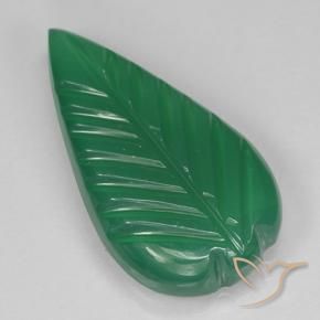 Agata Verde medio naturale da 4.01 ct, Taglio a fiore, Traslucido