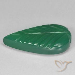 Agata Verde medio naturale da 4.01 ct, Taglio a fiore, Traslucido