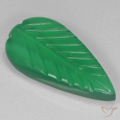 3.82ct Naturale Trifoglio verde Agata, Taglio a fiore, Traslucido
