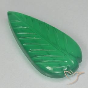 Agata Trifoglio verde naturale da 3.82 ct, Taglio a fiore, Traslucido