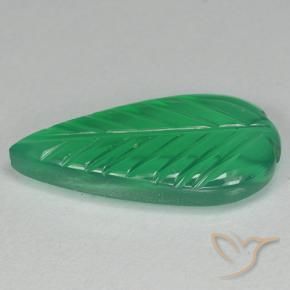 Agata Trifoglio verde naturale da 3.82 ct, Taglio a fiore, Traslucido