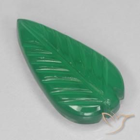 Agata Verde caldo naturale da 2.74 ct, Taglio a fiore, Traslucido