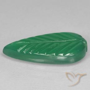 Agata Verde caldo naturale da 2.74 ct, Taglio a fiore, Traslucido