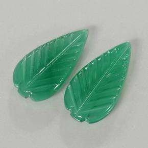 Agata naturale verde da 5,71 ct, taglio fiore, traslucido