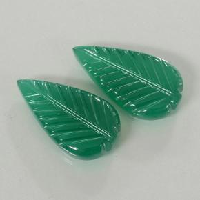 Agata naturale verde da 8,71 ct, taglio fiore, traslucido