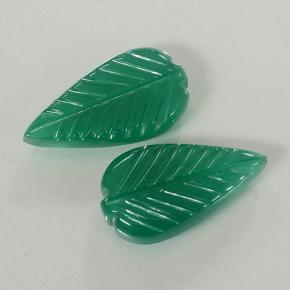 Agata naturale verde da 8,71 ct, taglio fiore, traslucido