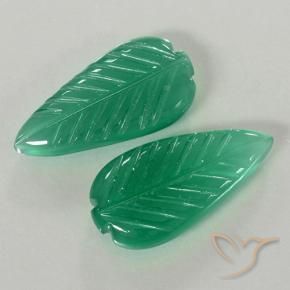 Agata naturale verde da 7,67 ct, taglio fiore, traslucido